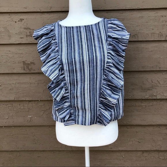 Lucca Couture Alexandra Stripe Cropped Top! - Picture 3 of 6